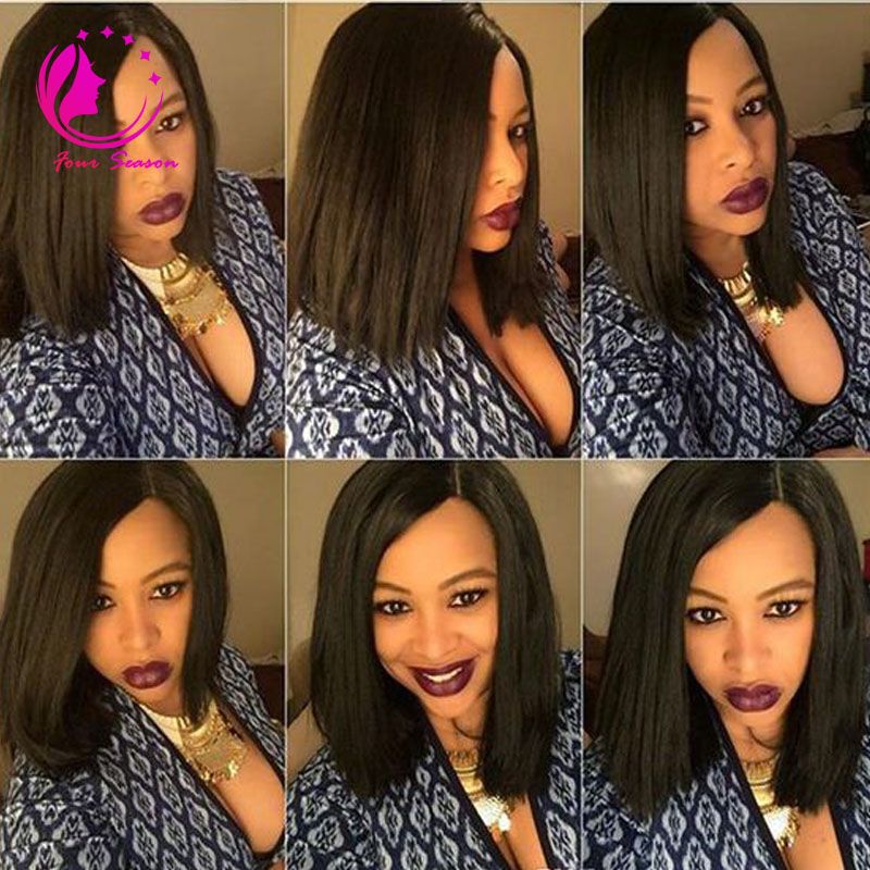 Cheap U Part Short Hair Wigs Human Hair Bob Wig Unprocessed 8a