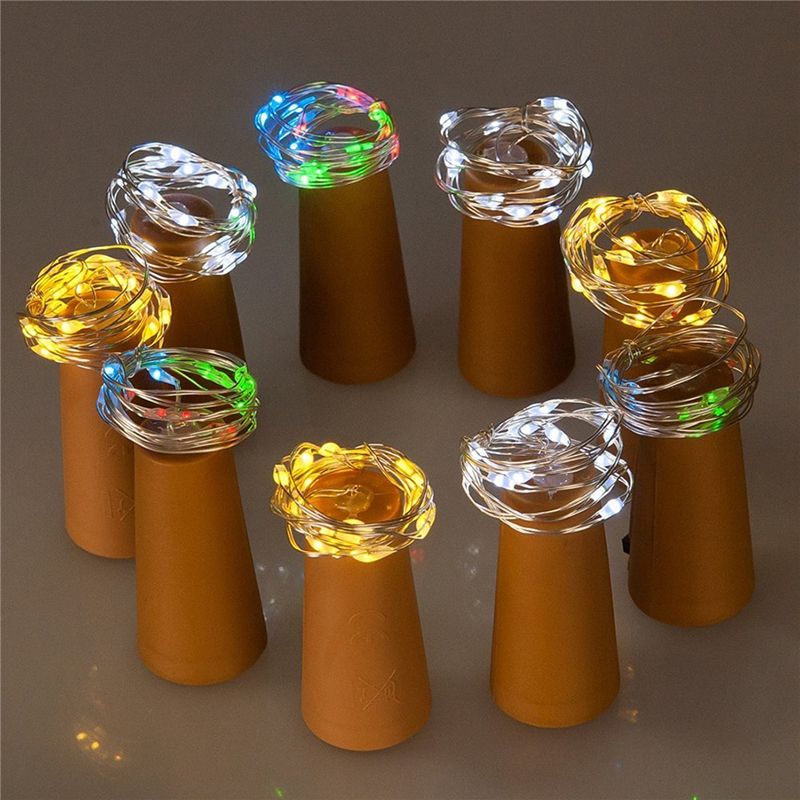 6 Pack Bottle Lights Cork Shaped 20 LEDs Micro Fairy Lights for Party Birthday 