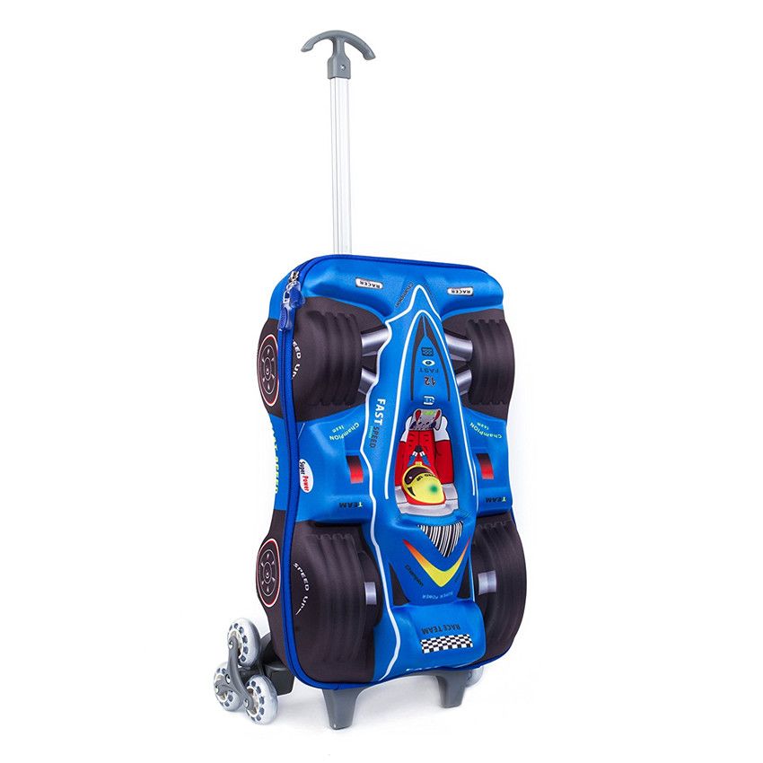 2021 Kids Suitcase,3D Car Racing Design Children Trolley Carry On Hand