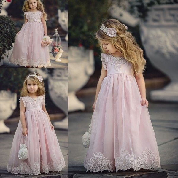 Monsoon pink flower girl dress outlet