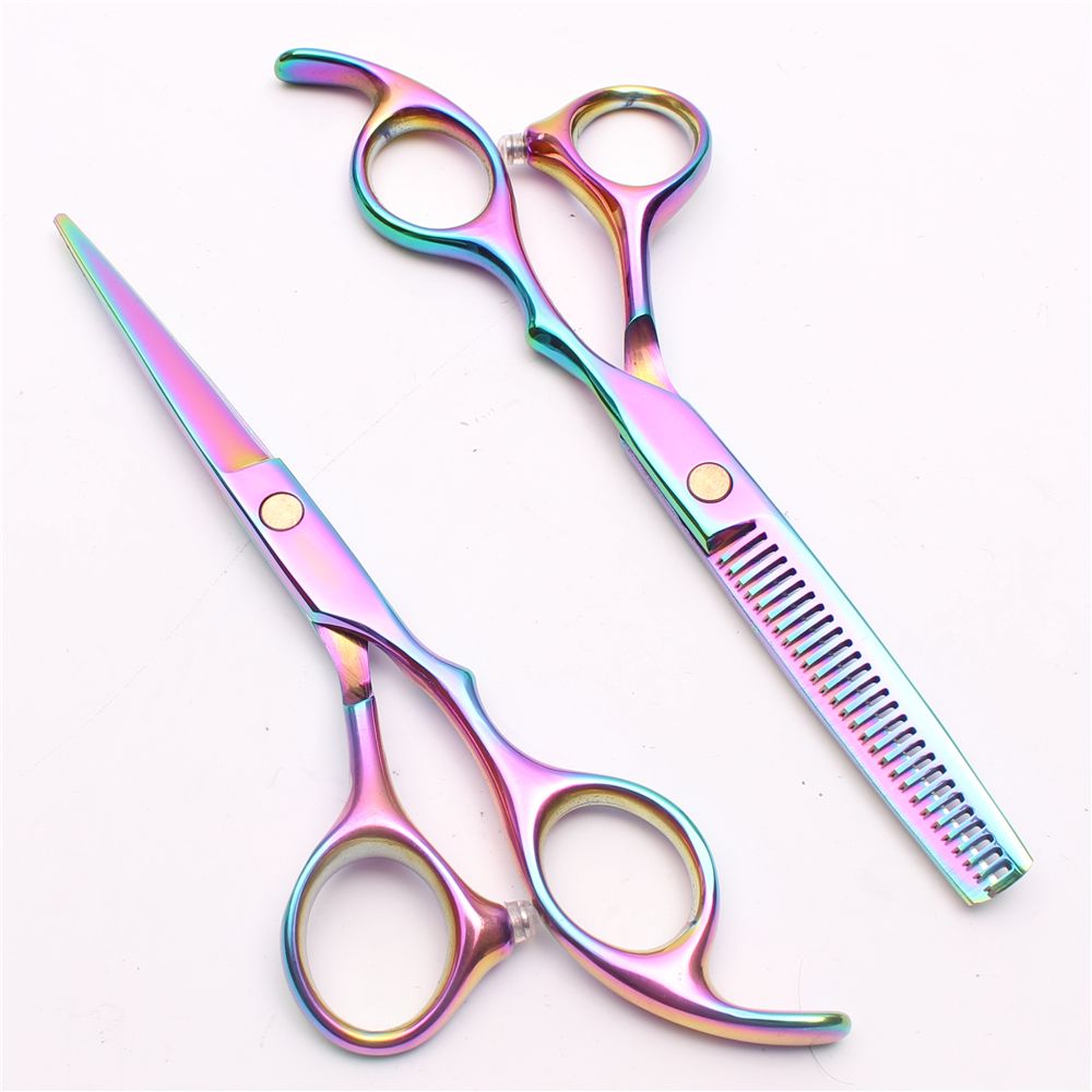 C1005 6 Customized Brand Multicolor Hairdressing Scissors
