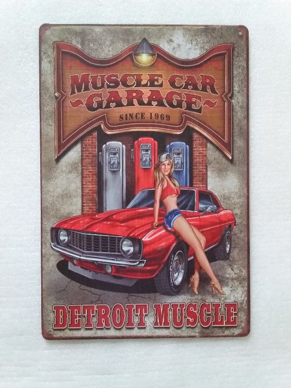2020 Muscle Car Garage Tin Sign Vintage Home Bar Pub Hotel