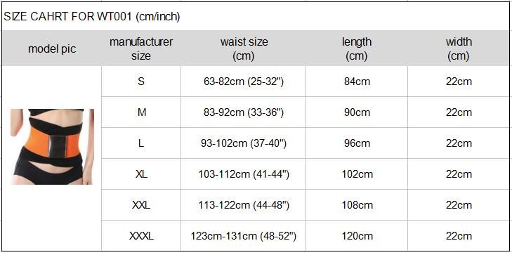 Xtreme Power Belt Size Chart