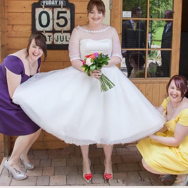 Plus size 50s wedding dress Clearance