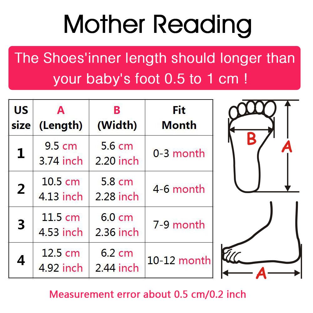 size 5 baby shoes in cm
