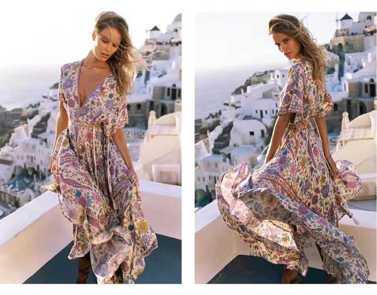 boho kleid maxi