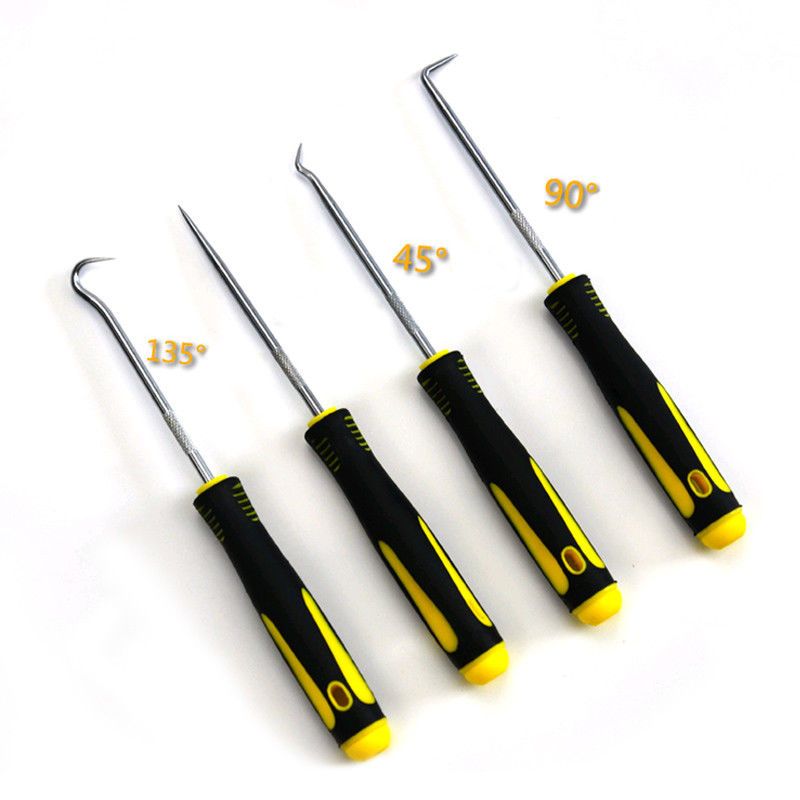 4Pcs 1Set Durable Car Hook Oil Seal O-Ring Seal Remover Pick Set Craft Hand Tool