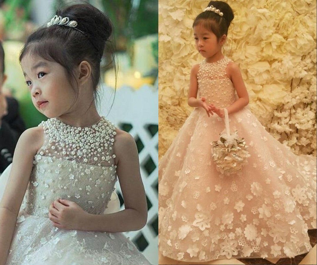 3d flower girl dress