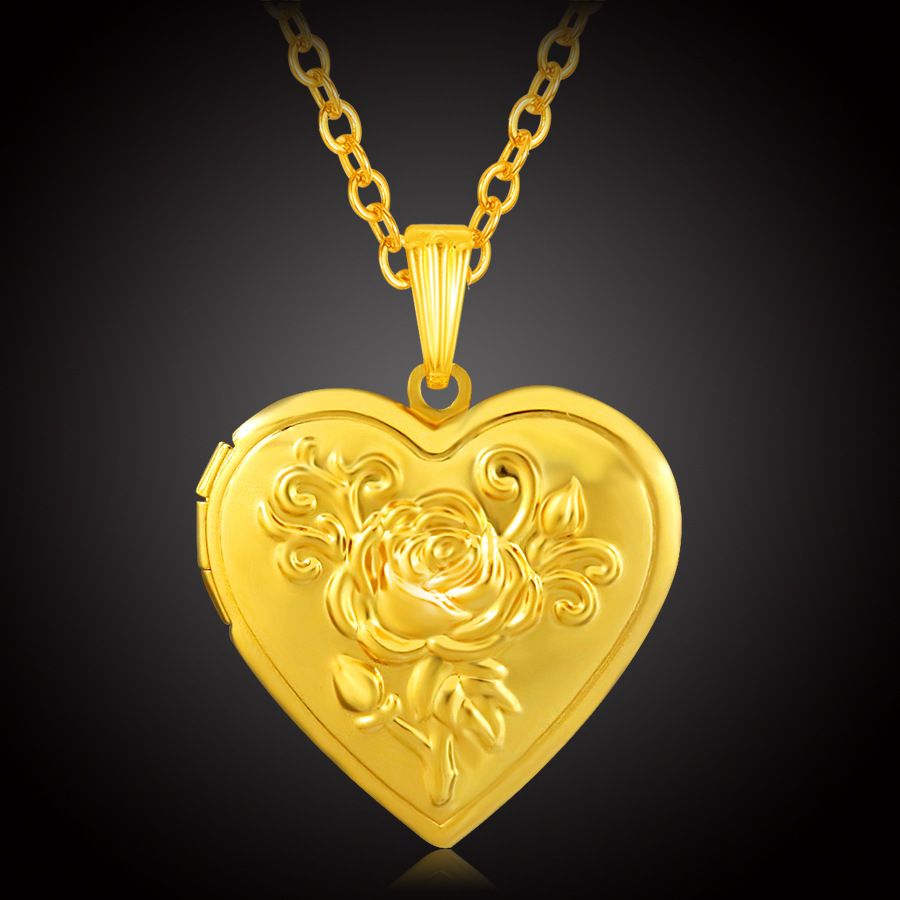 Frank it's beautiful surge Collana a forma di ciondolo con memoria medaglione portafoto moda colore oro romantico cuore amore vintage Frank it's beautiful surge Collana a forma di ciondolo con memoria medaglione portafoto moda colore oro romantico cuore amore vintage