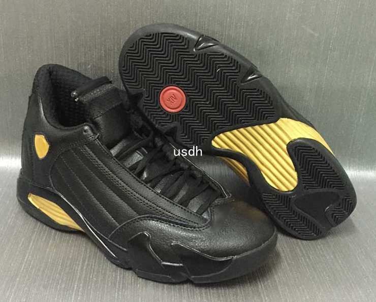 retro 14 black and gold