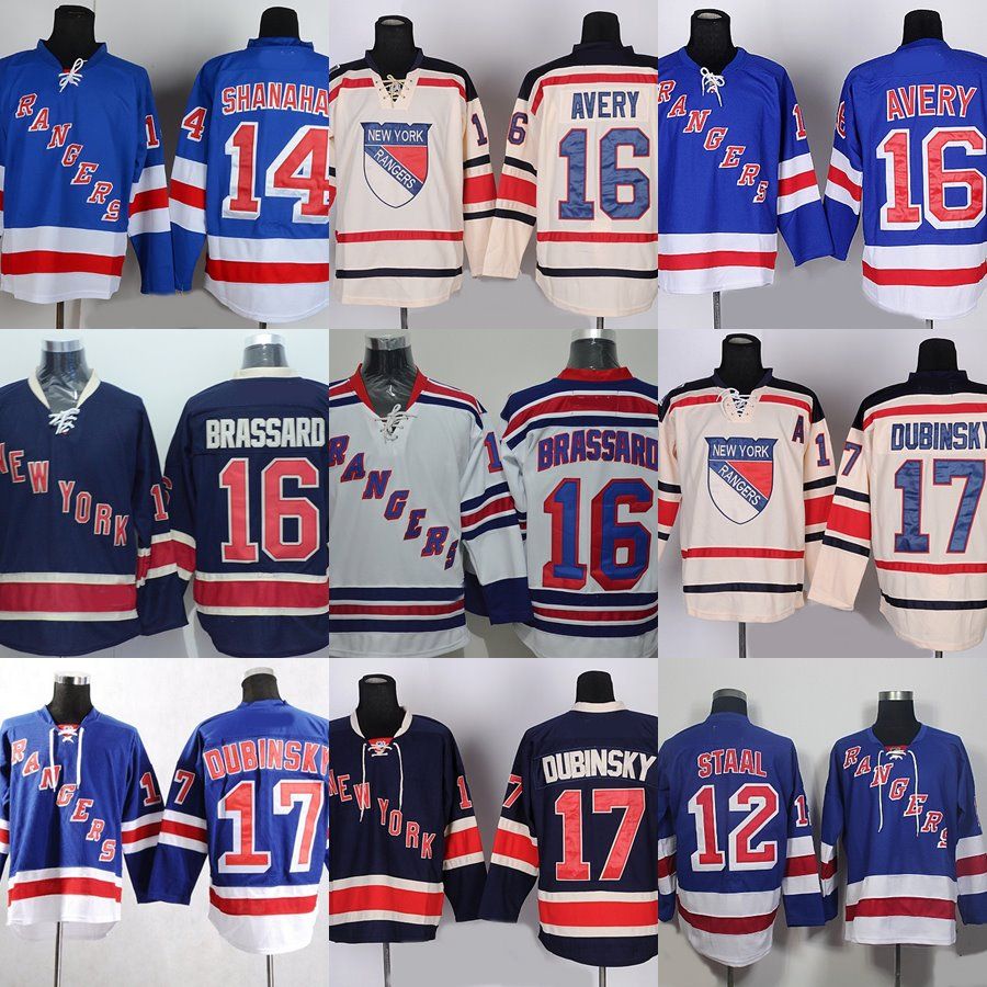 2020 Factory Outlet Mens New York Rangers 12 Staal 14 Shanahan 16