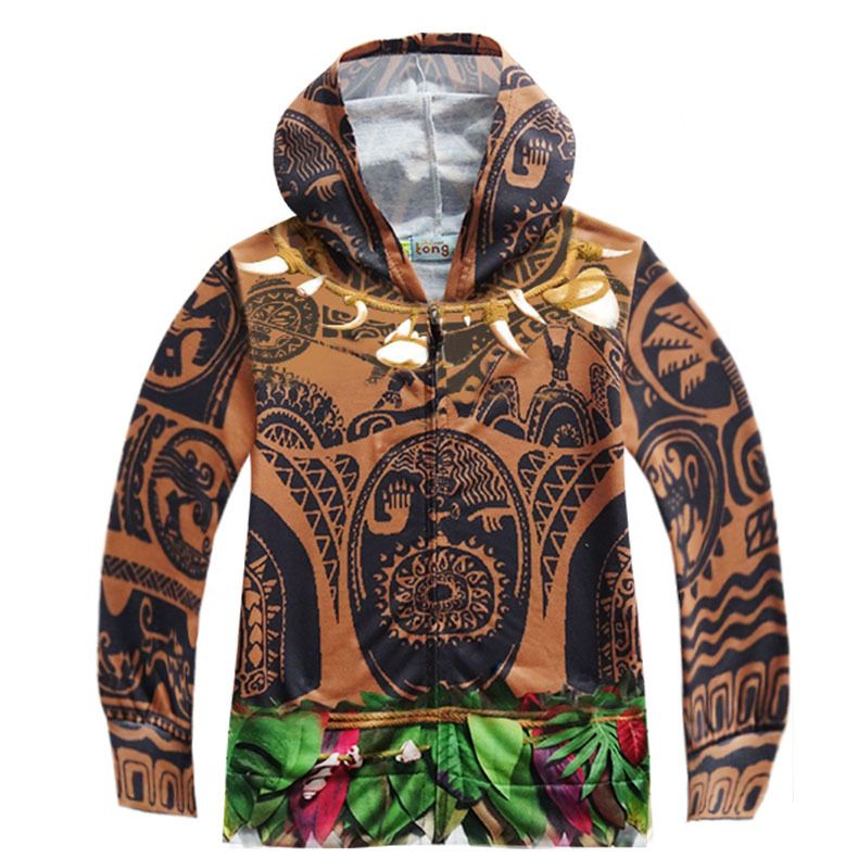 New Kids Girls Casual Hoodies Moana Cartoon Jumper Pullover SweatShirt Tops