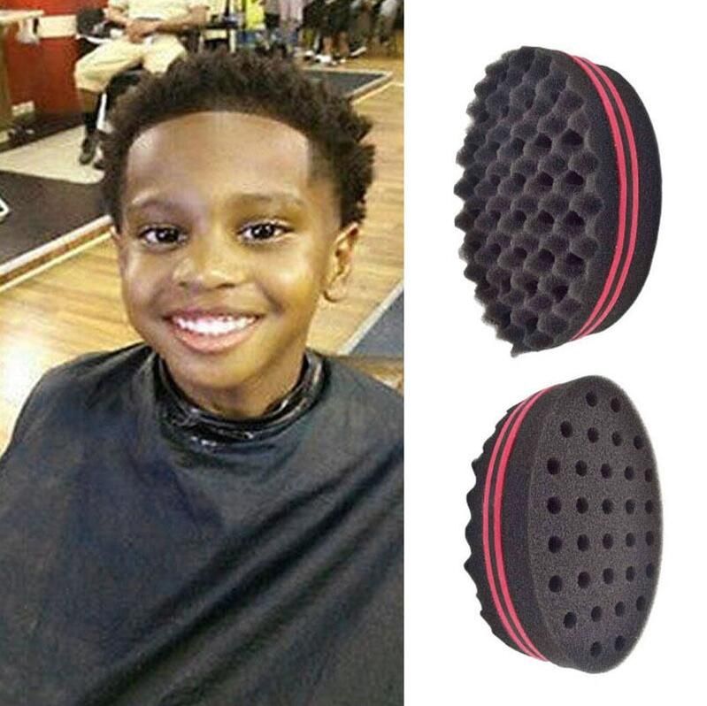 Sponge Hair Brushes Barber Create Hairstyles For Short Hair Curl Wave Ellipse Magic Tool Both Sides Sponge for Blacks Hair Styling Tool Sponge Hair Brushes Barber Create Hairstyles For Short Hair Curl Wave Ellipse Magic Tool Both Sides Sponge for Blacks Hair Styling Tool