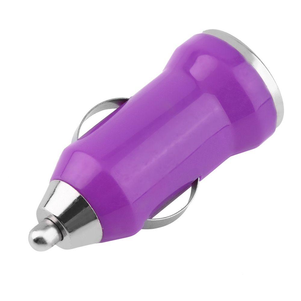Convenient 5V-1000MA DC12-24V Single Port Portable Bullet USB Car Power Charger Adapter & Sockets Colorful-Purple Convenient 5V-1000MA DC12-24V Single Port Portable Bullet USB Car Power Charger Adapter & Sockets Colorful-Purple