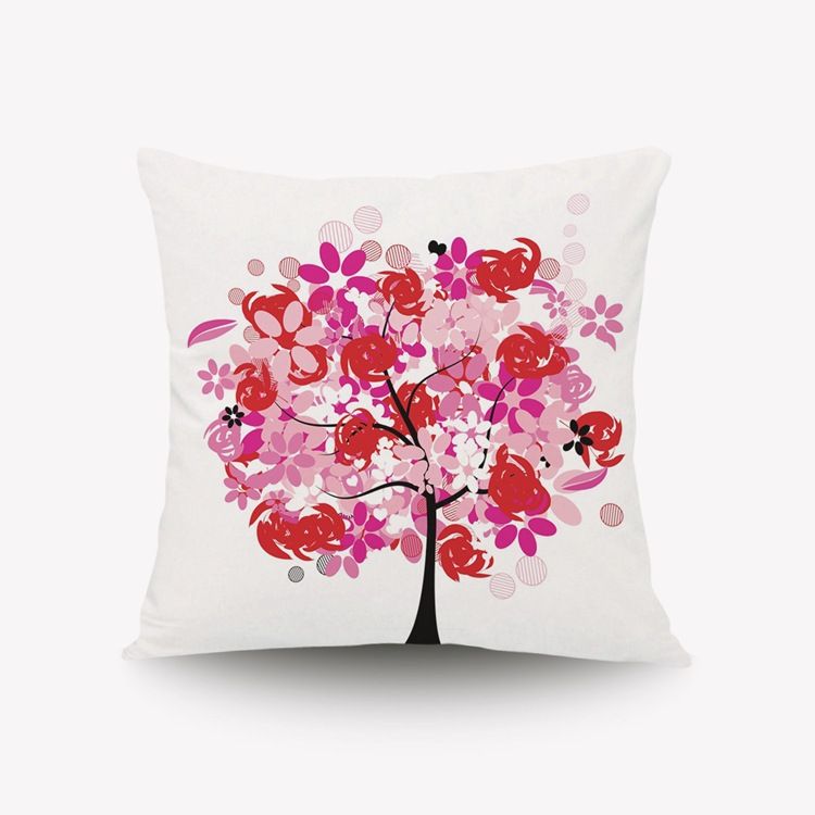Coton Épais Chenille arbre de vie Kingfisher Bleu 18/" Housse De Coussin