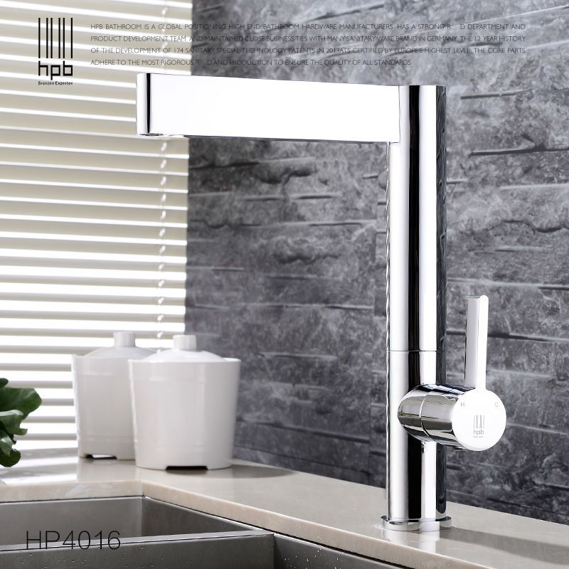 2019 Wholesale Hpb Brass Kitchen Faucet Mixer Tap Deck Mounted For
