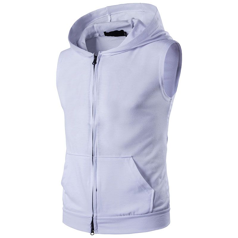 Satin Al Erkek Spor Salonu Kas Hoodie Kapsonlu Yelek Atlet Tanki Ustleri Vucut Gelistirme Fitness Kolsuz Fermuar Tees Yelek Ucretsiz Kargo Tl123 75 Dhgate Comda