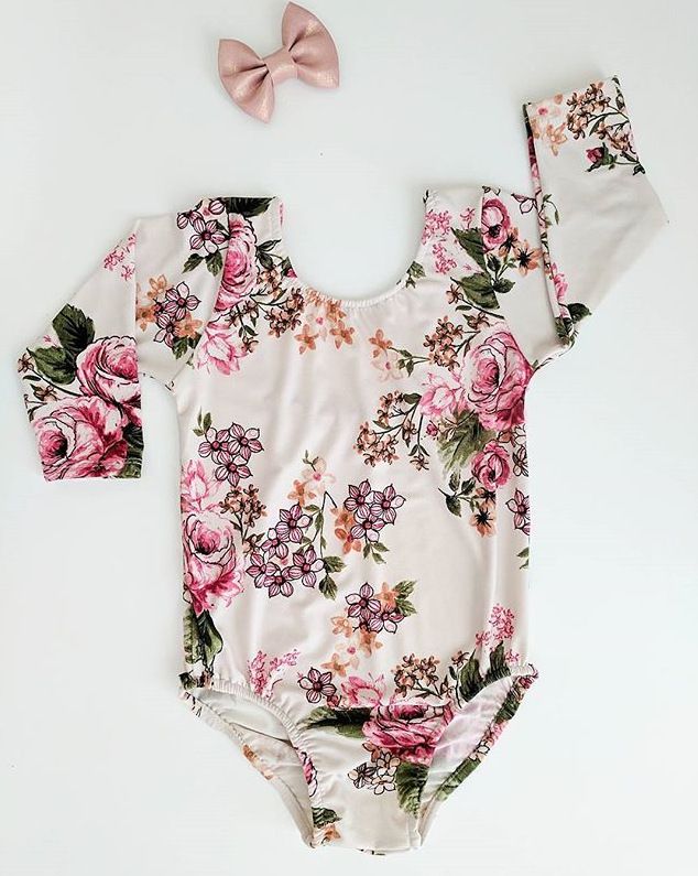 floral long sleeve onesie baby
