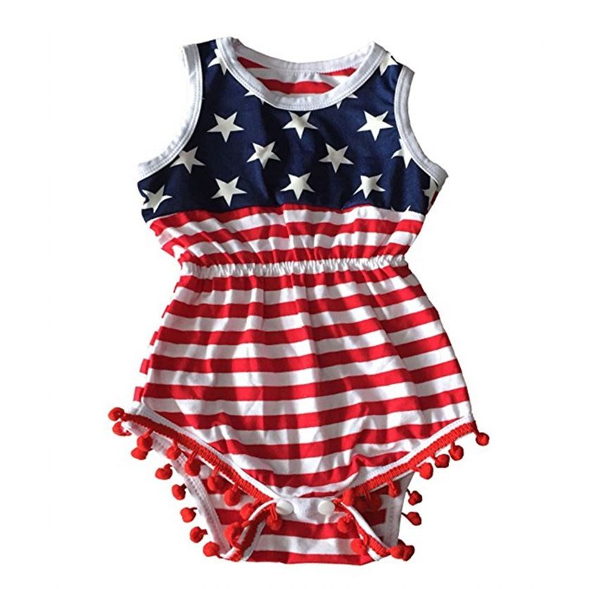 2020 Baby Girl 4th Of July Outfits 