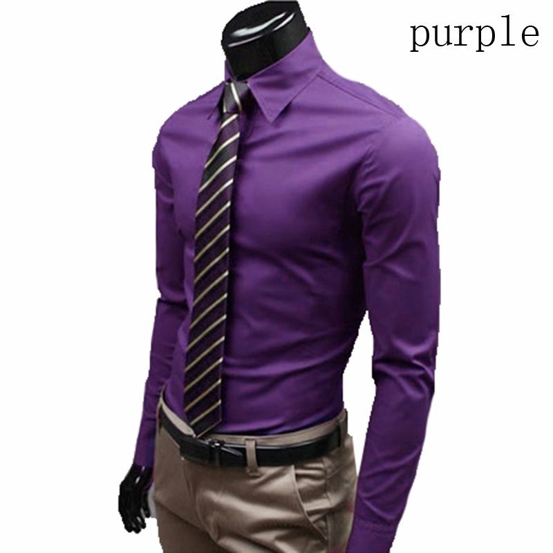 purple shirt outfit men