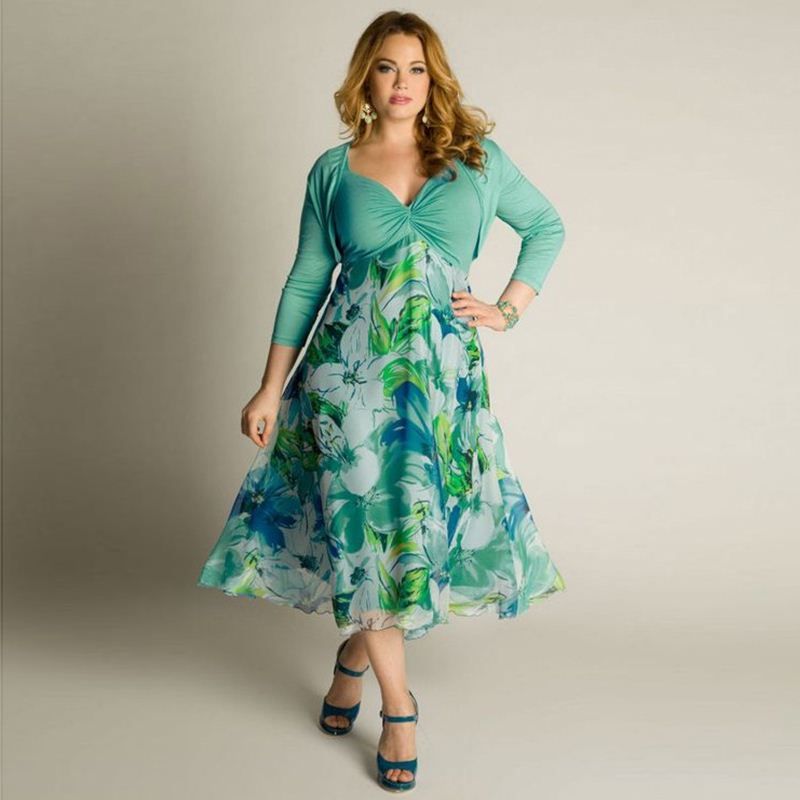 knee length dresses for fat ladies