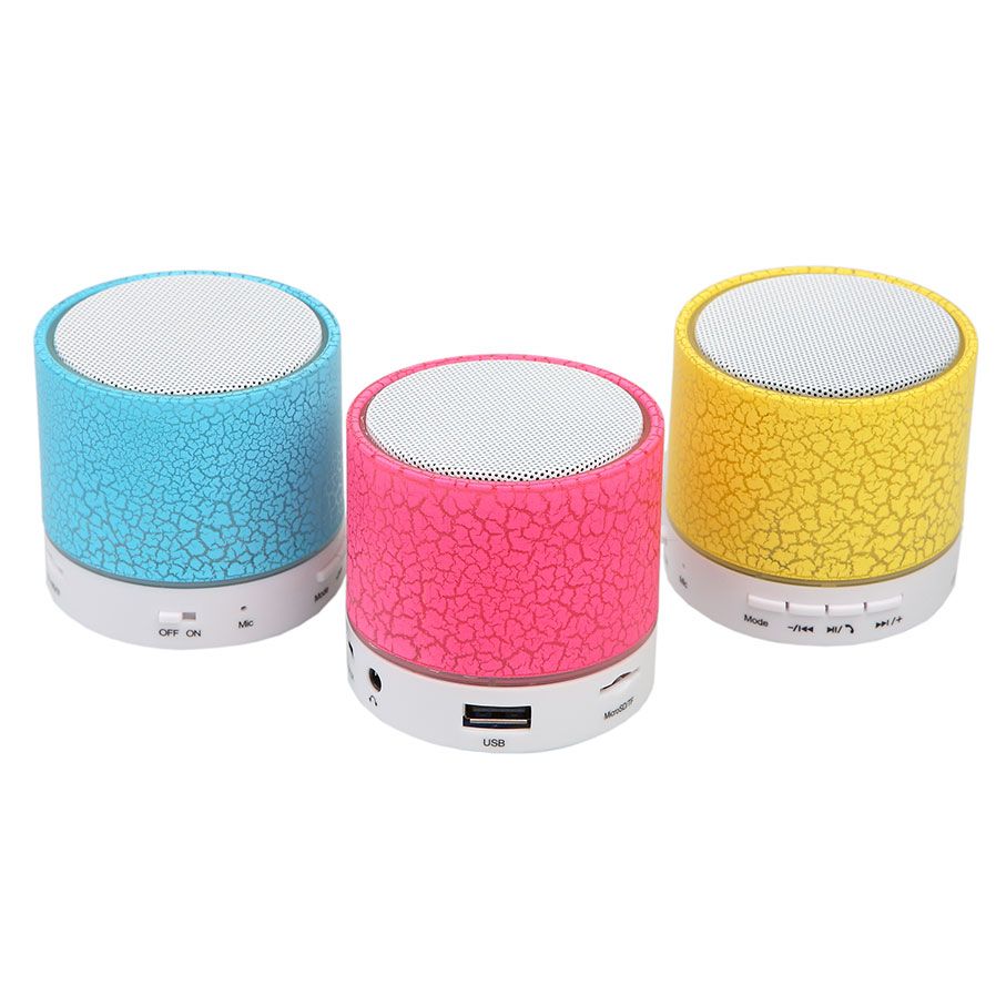 Altavoz Bluetooth inalámbrico con luz LED colorido FM Music Player Mini 