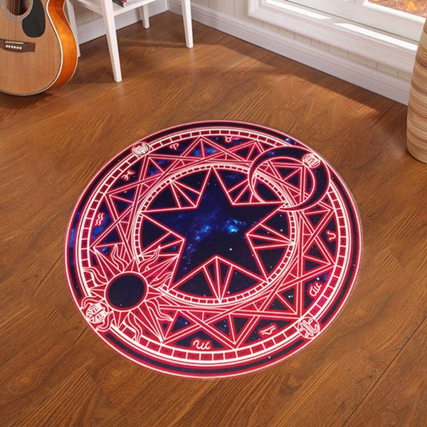 100x 100cm Anime Cardcaptor Sakura Kinomoto Sakura Round Style