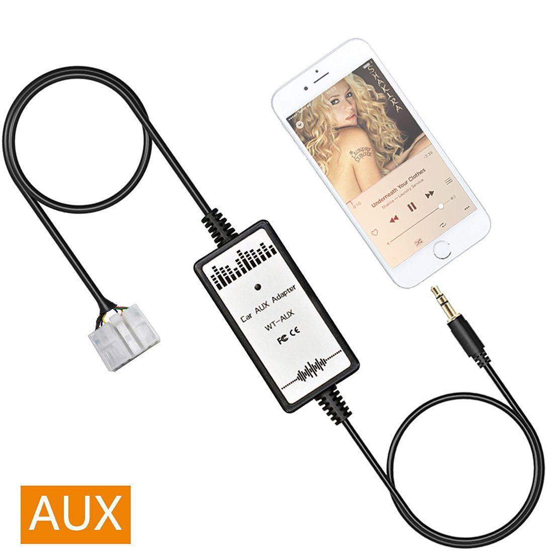 Auxiliary audio input interface Toyota Lexus radio Add iPod aux MP3 jack to 98