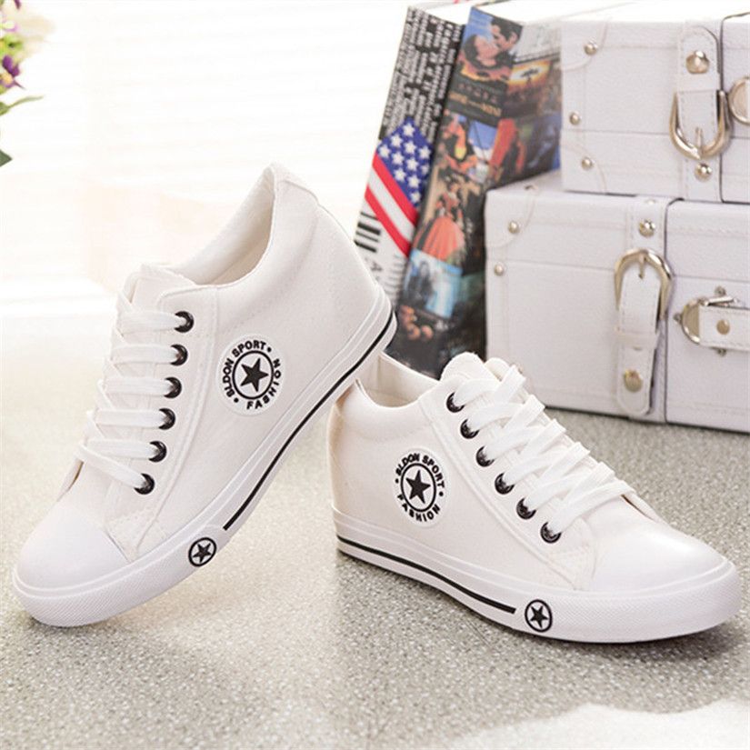 Summer Wedges Canvas Shoes Women Casual 