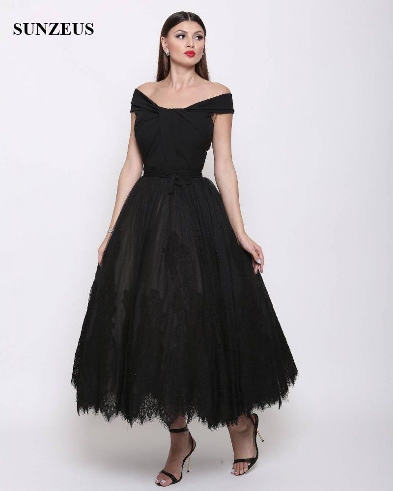 ankle length black dress