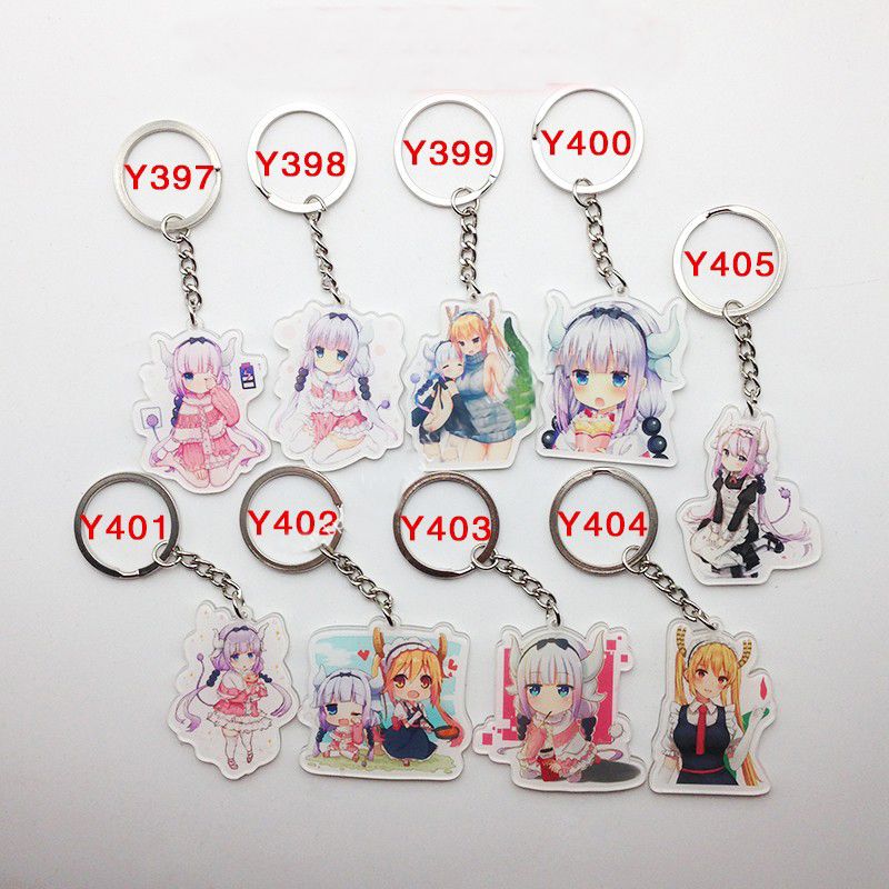 2020 Miss Kobayashis Dragon Maid Tohru Maid Kanna Kamui Full Set Keychain Pendant Keyrings Miss Kobayashis Dragon Maid From Forever144 9 04