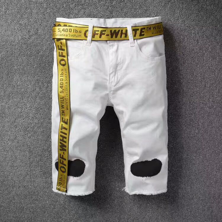 off white short jeans