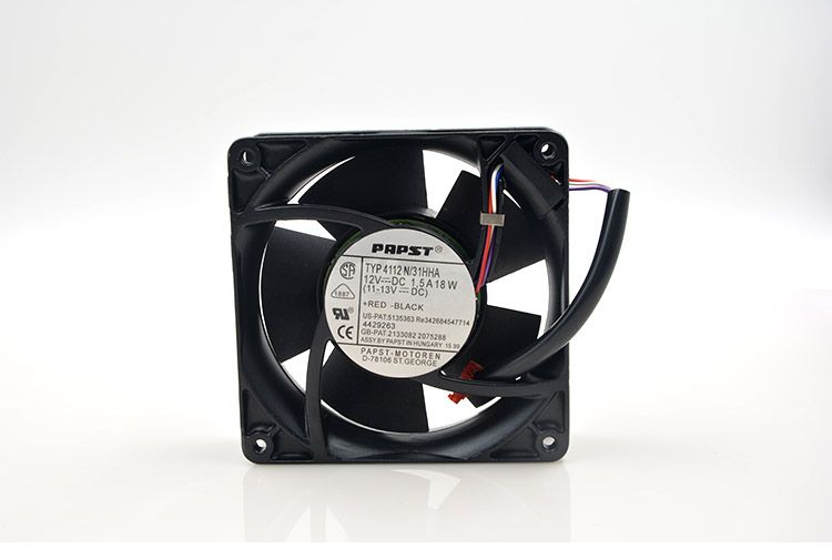 for PAPST TYP4112N//31HHA 12V 18W 12038 12CM Motorcycle Forced air-Cooled Violent Fan