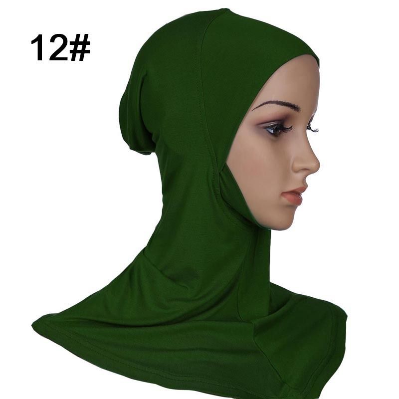 Großhandels- 1pc 43x45cm plus Größe modaler Moslem unter Schal-Hut-Kappen-Knochen-Mütze Hijab islamischer Kopf-Abnutzungs-Hals-Kasten-Abdeckung wählen 20 Farben aus