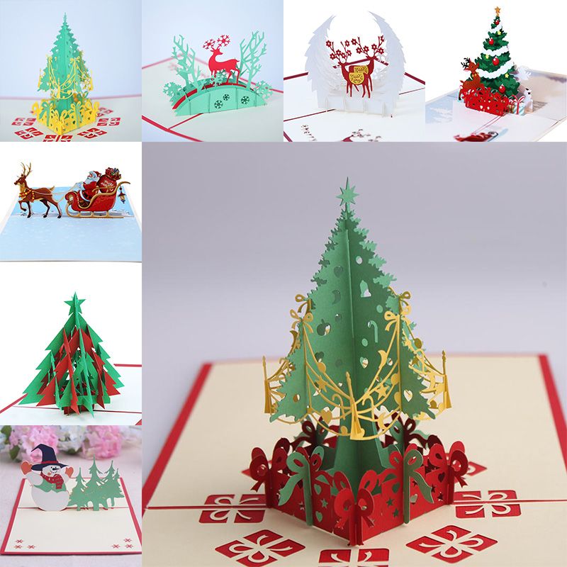 Biglietto Di Natale 3d.Acquista 9 Cartolina Di Natale Di Design 3d Biglietto Di Auguri Pop Up Albero Di Natale Inviti Festa Campana Carta Di Carta Cartoline Personalizzate Keepsakes Wx9 130 A 1 28 Dal Starhui Dhgate Com