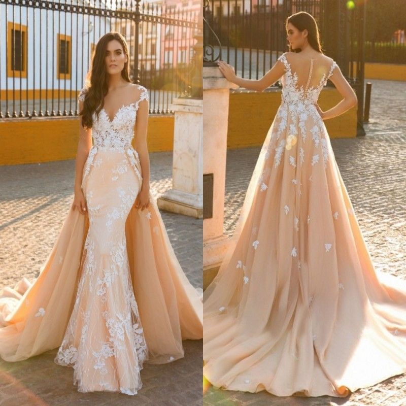 champagne bridal cape