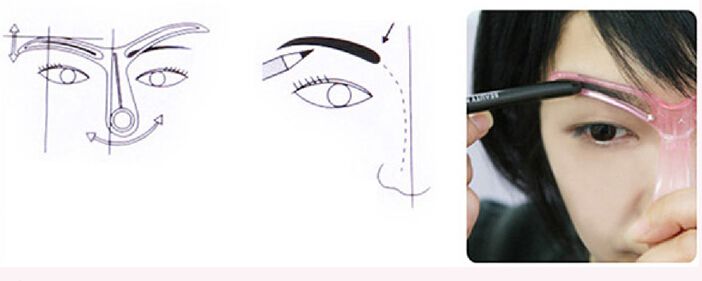 new arrival eyebrow stencils ruler eye brow guide template eyeliner