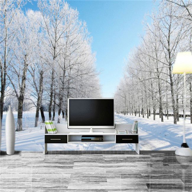 Grosshandel Benutzerdefinierte 3d Raum Landschaft Wallpaper Mural Natur Winter Landschaft Schnee Strasse Weisser Baum Auf Den Seiten Wandbild Wand Papier Schlafzimmer Von Fumei66 25 22 Auf De Dhgate Com Dhgate