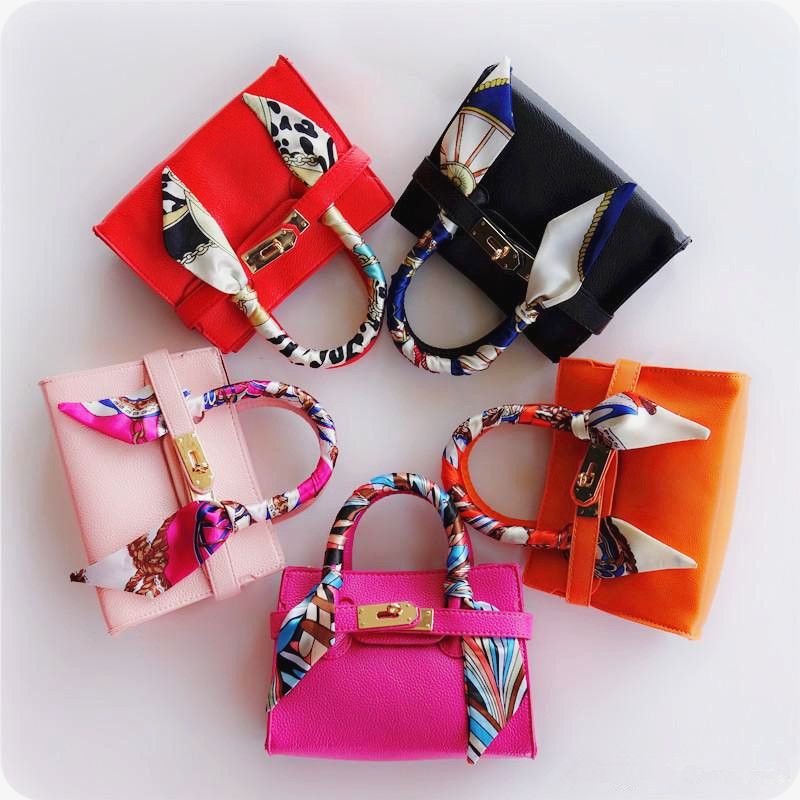New Kids Tote Bag With Scarf Stylish Child Handbag Designer Kid