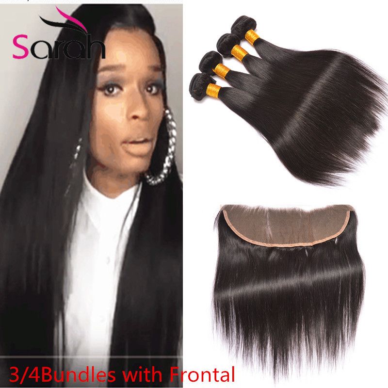 Indian Human Hair With Closure Body Wave Ear To Ear Lace Frontal