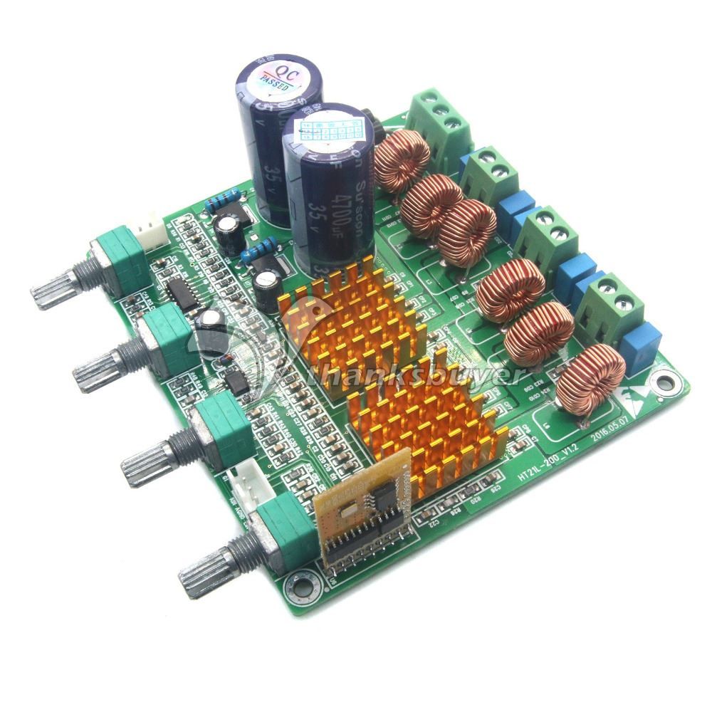 New Digital 2.1 Class D HIFI Power Amplifier Board 3CH Super Bass Amplifier 
