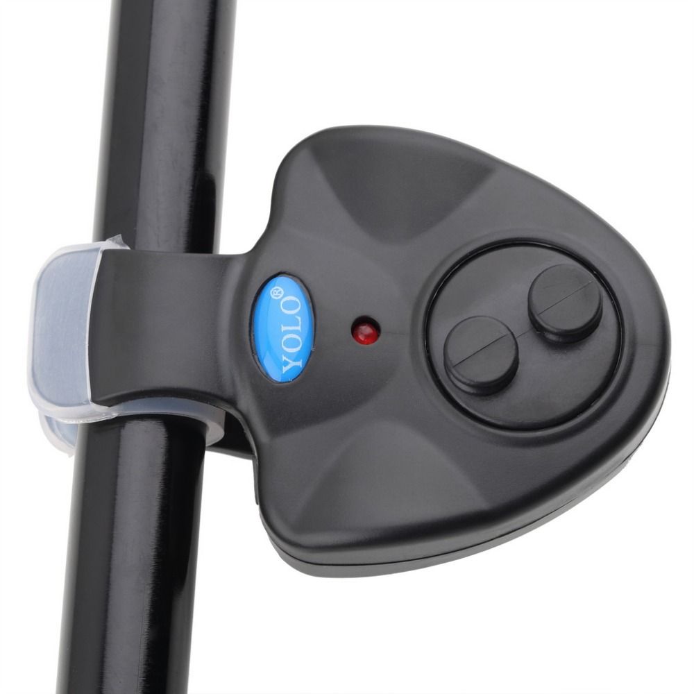 Electronic Fishing Bite Alarm Sound LED Light Alert Bell Clip-On Fishing Rod