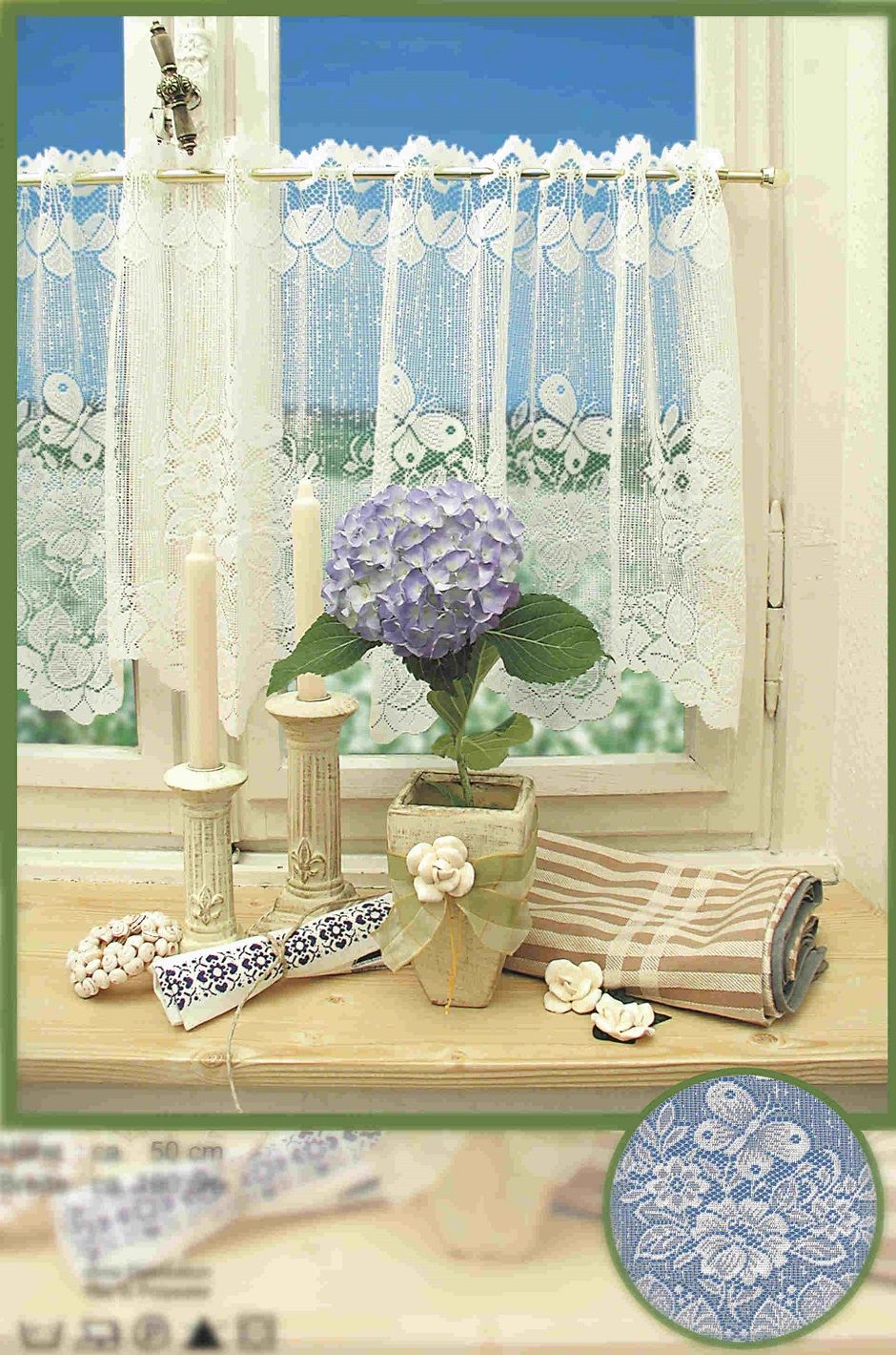 2020 Polyester Jacquard Lace Cafe Curtain With 160x50cm Knitted