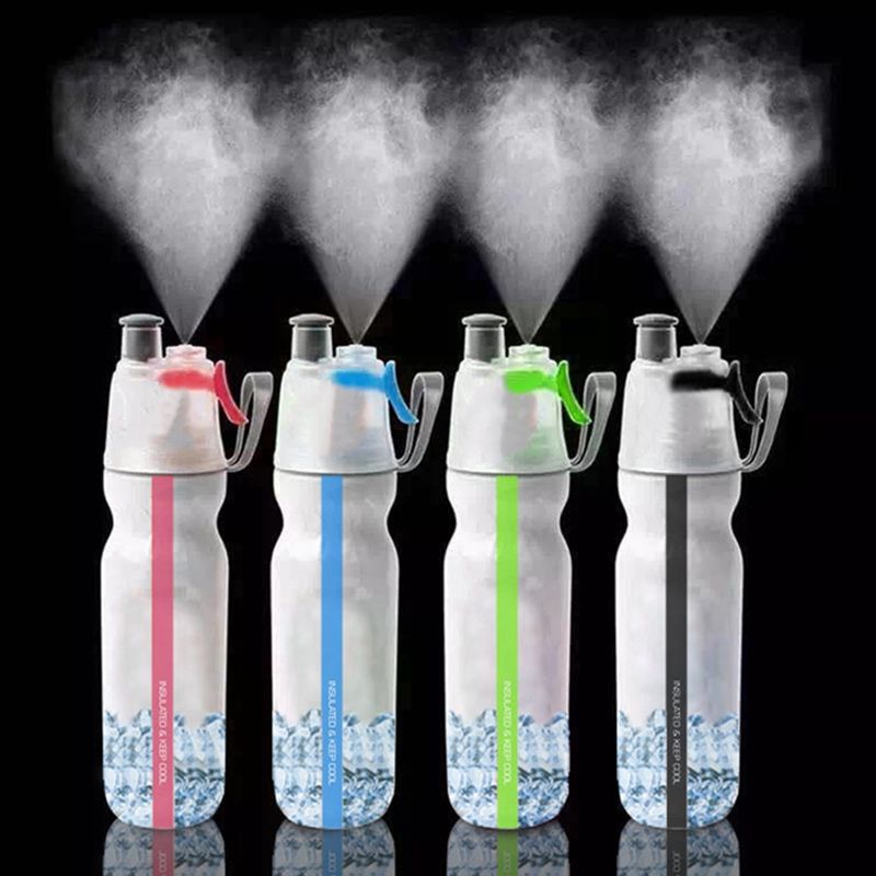 500ML Bicycle Water Bottle Spray Cup Sports Cold Insulation Spray Kettle US