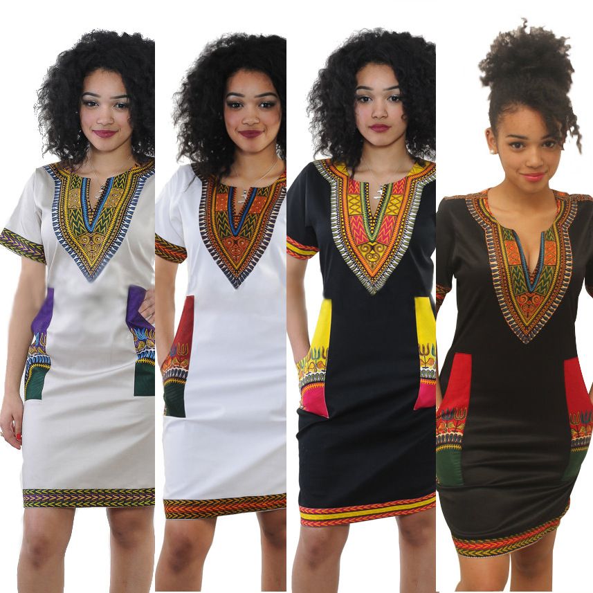 dashiki bodycon dress