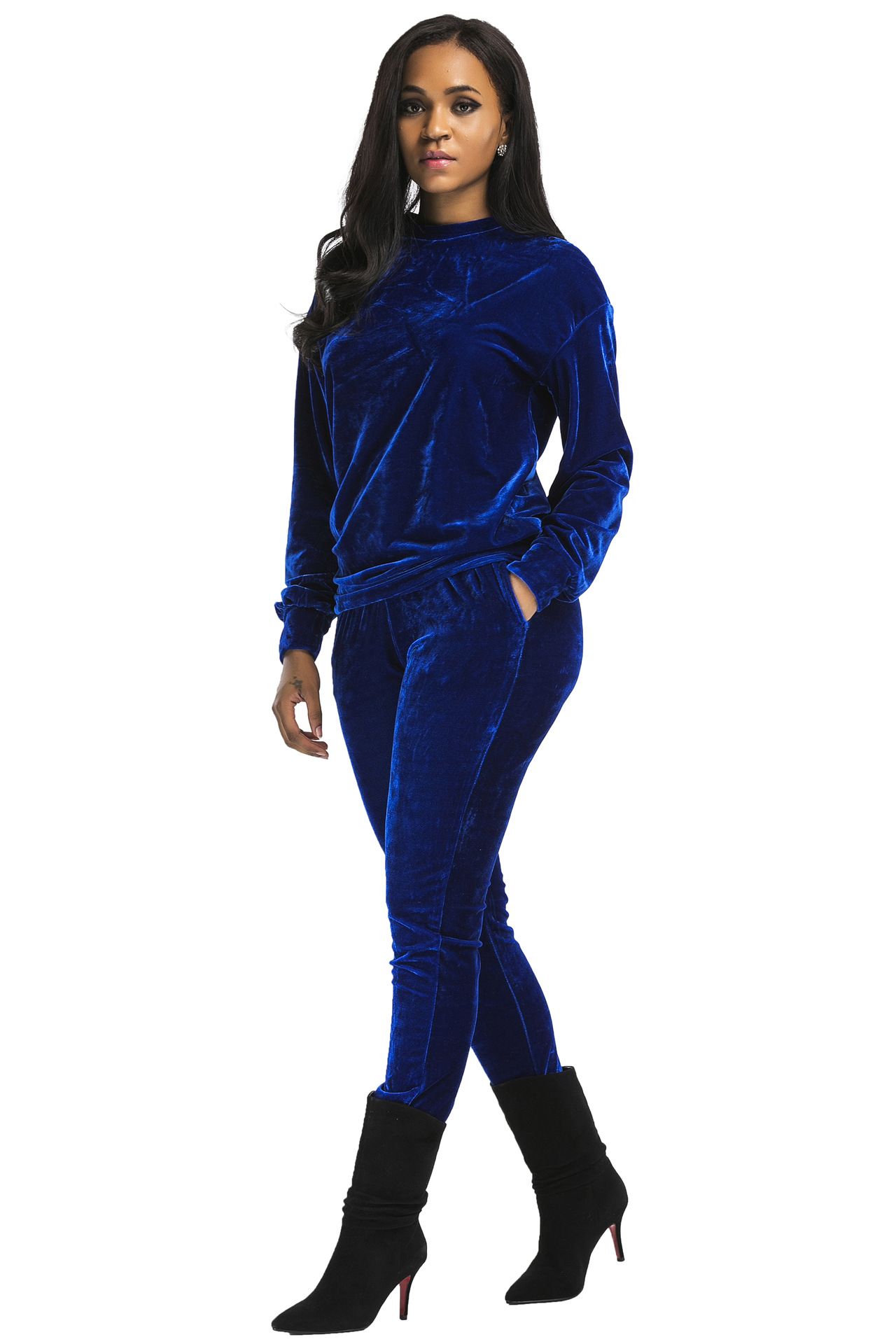 blue velvet tracksuit womens