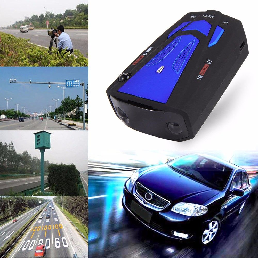 V7 Car Radar Detector 360 Degree 16 Band Scanning LED Display Auto