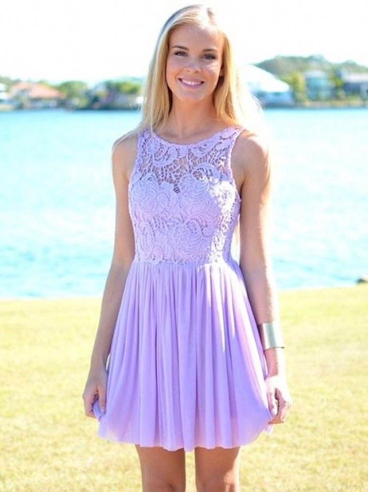 lavender short prom dresses