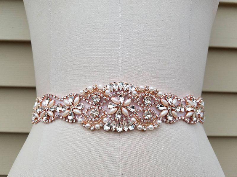 rose gold rhinestone dress