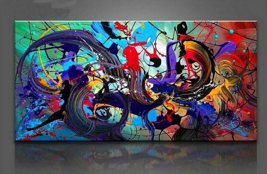 2021 Hand Painted Abstract Painting Decorated Wall Art Draw For House